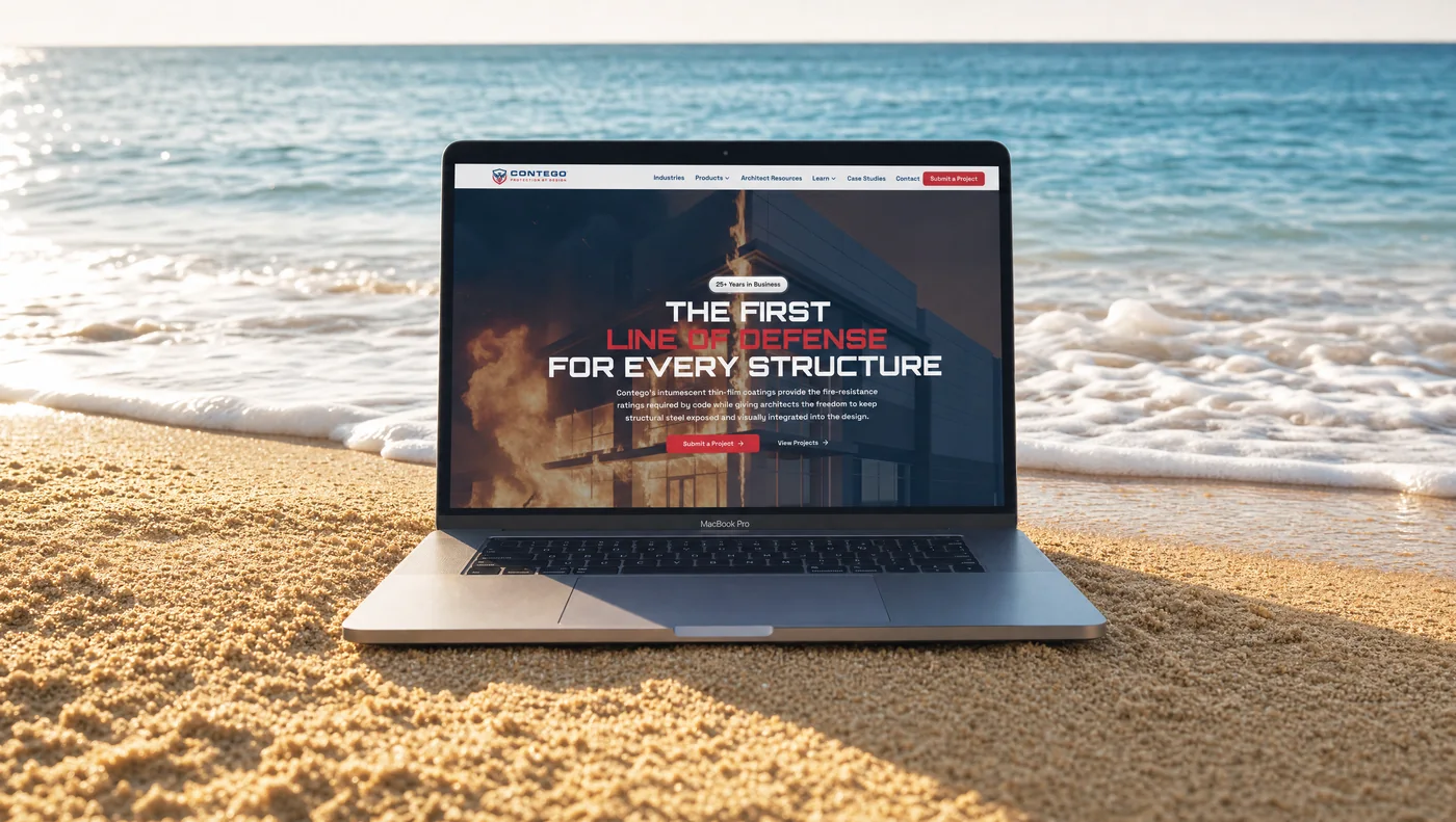 Contego Systems website built by High Tide Marketing