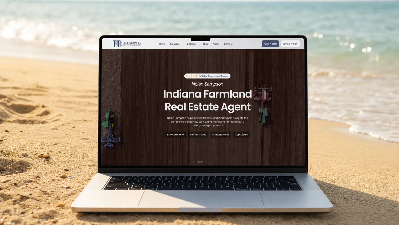 Halderman Real Estate website built by High Tide Marketing