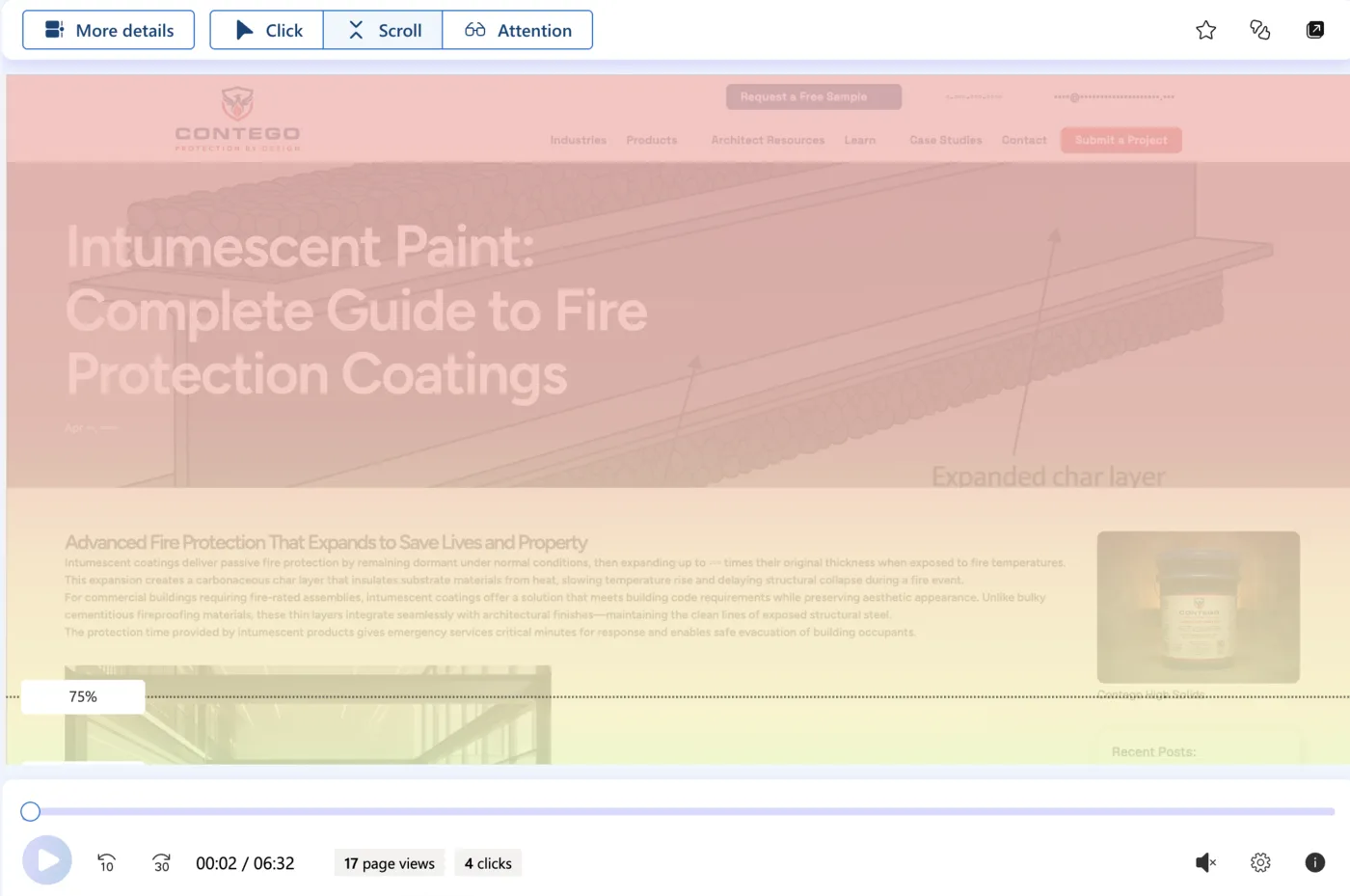 Session recordings of real visitors moving through your site.